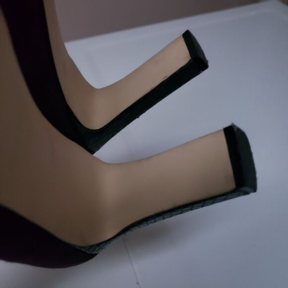 Women's Nine West Plum Purple Genuine Suede Formal Pump Heel Sz 8.5M PO Good - Picture 6 of 12